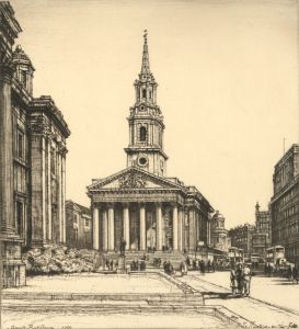 Henry George Rushbury (1889-1968) - 1944 Etching, St Martin in the Fields