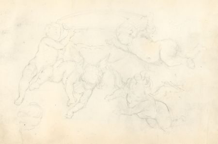 A pair of Very Fine Early 20th Century Graphite Drawing - Studies of Children