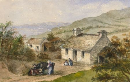 Bertha Gibbons - 1876 Watercolour, Near Aberdovey, Wales
