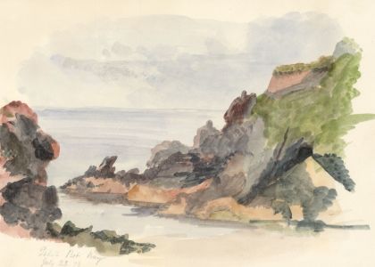 Bertha Gibbons - 1873 Watercolour, Petit Bot Bay, Guernsey
