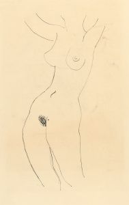 Peter Collins ARCA - A Set of 3 c.1970s Pen and Ink Drawings, Standing Nudes