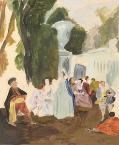 Barbara Dorf - Mid 20th Century Gouache, Theatrical Scene