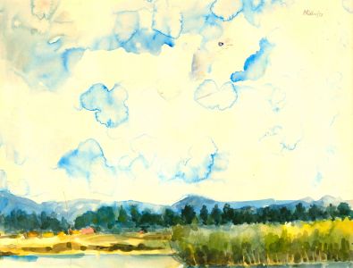 Peter Collins ARCA - Signed 1973 Watercolour, Landscape
