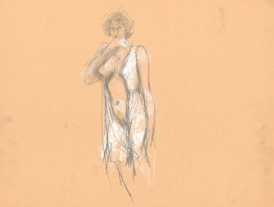 Peter Collins ARCA - c.1970s Graphite Drawing, Standing Nude