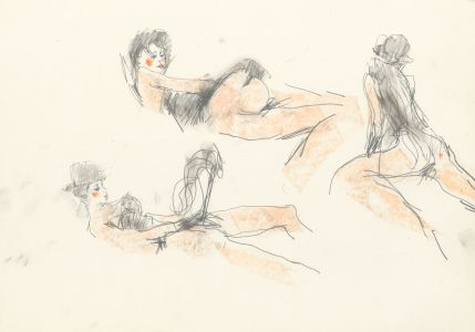 Peter Collins ARCA - c.1970s Graphite Drawing, Nude Studies