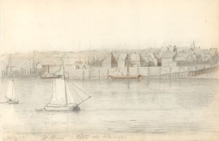 1870 Graphite Drawing - Antwerp