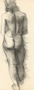 Peter Collins ARCA - Set of 4 c.1970s Charcoal Drawings, Studies of Nudes