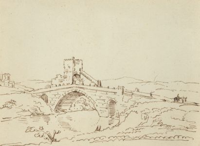 Set of 4 19th Century English School Landscapes in Ink, Graphite and Watercolour