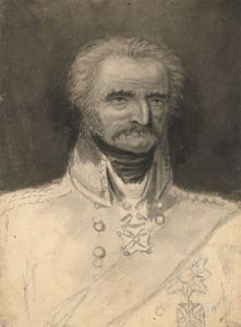Pair of Monochrome 19th Century Watercolour - Portraits