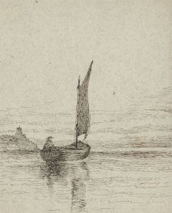 Pair of 19th Century Pen and Ink Drawings - Dutch Landscapes