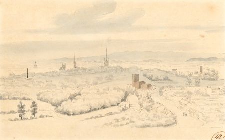 Attrib William Innes Pocock (1783-1836) - c. 1816 Graphite Drawing, Shrewsbury
