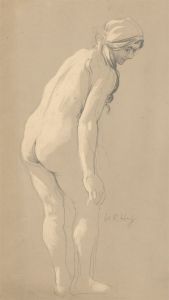 William Robert Hay - Signed Early 20th Century Graphite Drawing, Standing Nude
