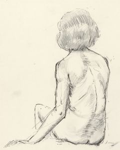Ronald Birch - circa 1970s Graphite Drawing, Seated Nude