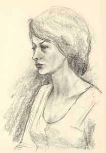Ronald Birch - 1978 Graphite Drawing, Portrait of a Woman