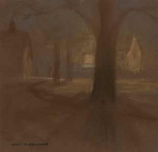 Jean Dryden Alexander (1911-1994) - Mid 20th Century Pastel, Dusk Landscape