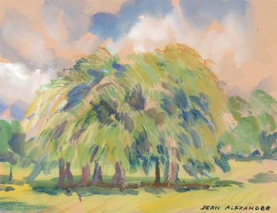Jean Dryden Alexander (1911-1994) - 1982 Mixed Media, Lime Trees, Vouzeron