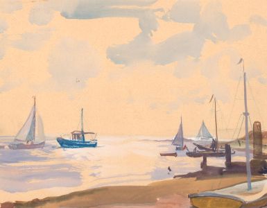 Jean Dryden Alexander (1911-1994) - Mid 20th Century Gouache, Old Felixstowe