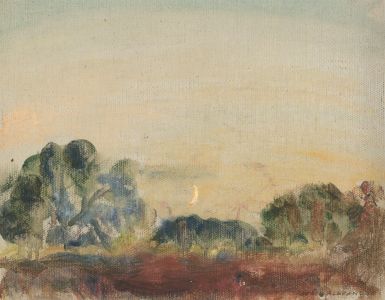Jean Dryden Alexander (1911-1994) - 1949 Oil, Working Late with the Plough