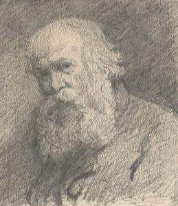 George Willoughby Maynard (1843-1923) - Graphite Drawing, Bearded Man