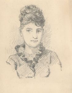 George Willoughby Maynard (1843-1923) - Graphite Drawing, Portrait of a Woman