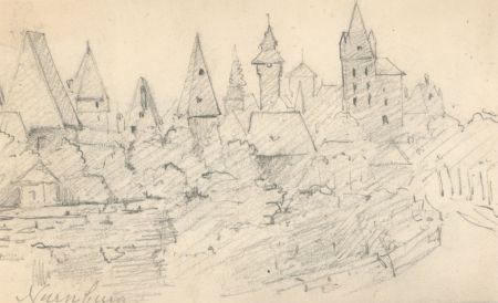 George Willoughby Maynard (1843-1923) - Graphite Drawing, Nuremberg