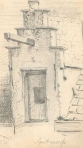 George Willoughby Maynard (1843-1923) - Set of Four Graphite Drawings, Buildings