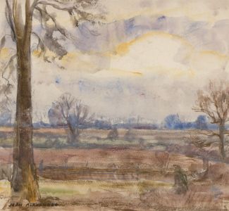 Jean Dryden Alexander (1911-1994) - Signed 1945 Watercolour, Winter Landscape