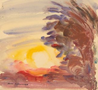 Jean Dryden Alexander (1911-1994) - Signed Watercolour, Autumn Sunset