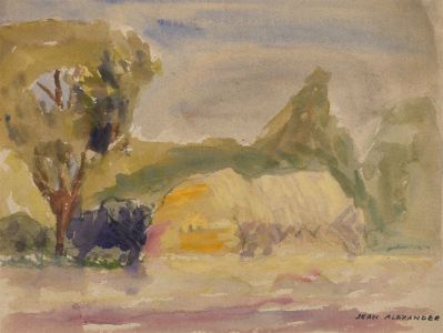 Jean Dryden Alexander (1911-1994) - Signed Watercolour, Harvest Fields