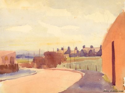 Jean Dryden Alexander (1911-1994) - Signed Watercolour, Town View