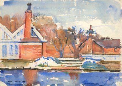 Jean Dryden Alexander (1911-1994) - Signed Watercolour, The Pond