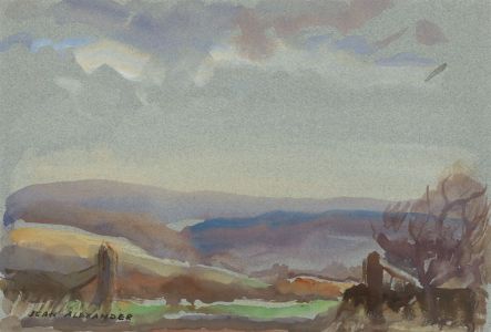 Jean Dryden Alexander (1911-1994) - Signed 1994 Watercolour, The Yorkshire Moors