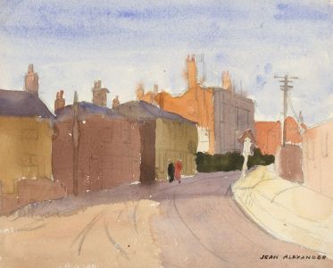 Jean Dryden Alexander (1911-1994) - Signed Watercolour, Village Scene