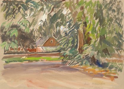 Jean Dryden Alexander (1911-1994) - 1993 Gouache, Old Rectory, Stanston