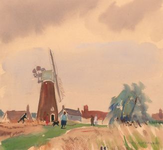 Jean Dryden Alexander (1911-1994) - Mid 20th Century Gouache, Billingford Mill