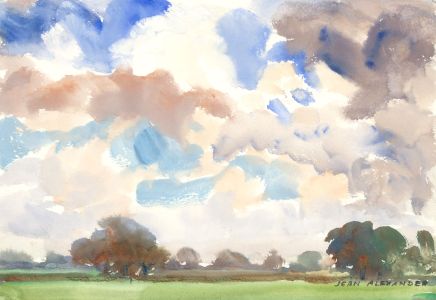 Jean Dryden Alexander (1911-1994) - Signed 1982 Watercolour, Summer Landscape