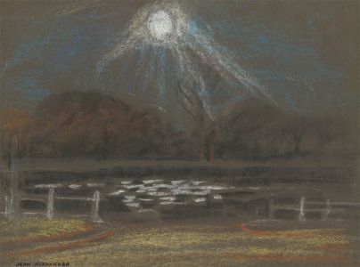 Jean Dryden Alexander (1911-1994) - Signed Pastel, Moonlit Fields