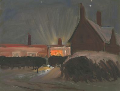 Jean Dryden Alexander (1911-1994) - Gouache, Trinity College, Cambridge