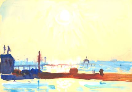 Jean Dryden Alexander (1911-1994) - 1968 Gouache, Felixstowe