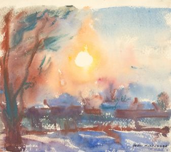 Jean Dryden Alexander (1911-1994) - Signed Watercolour, Autumn Sunset