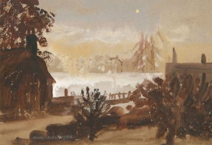 Jean Dryden Alexander (1911-1994) - Signed 1974 Watercolour, Thelveton