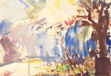 Jean Dryden Alexander (1911-1994) - 1962 Watercolour, Misty Morning