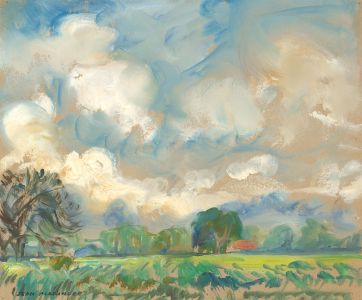 Jean Dryden Alexander (1911-1994) - 1987 Gouache, June Skies