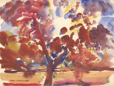 Jean Dryden Alexander (1911-1994) - Gouache, Autumn Landscape