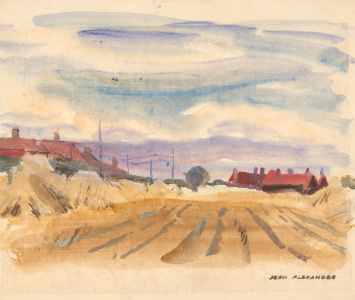 Jean Dryden Alexander (1911-1994) - Mid 20th Century Watercolour, Farm Scene