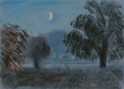 Jean Dryden Alexander (1911-1994) - 1982 Pastel, October Moon