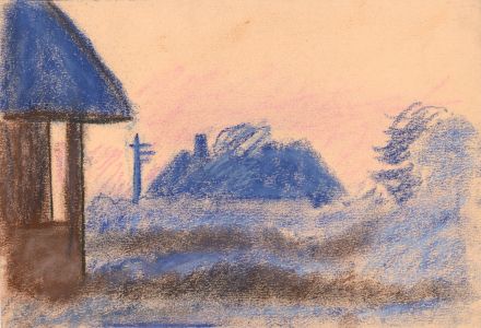 Jean Dryden Alexander (1911-1994) - Three Pastels, Rural Landscapes