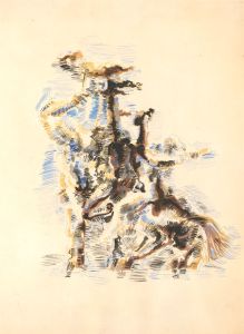 Glyn Morgan (1926-2015) - Watercolour, Mythological Figures
