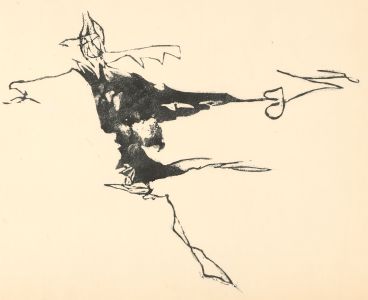 Glyn Morgan (1926-2015) - Woodblock, Abstracted Figure