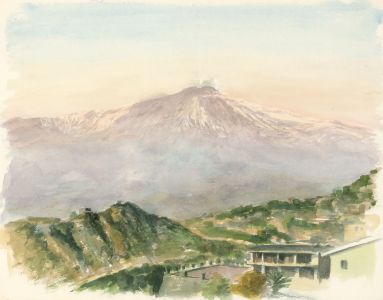 Glyn Morgan (1926-2015) - Watercolour, Alpine Landscape